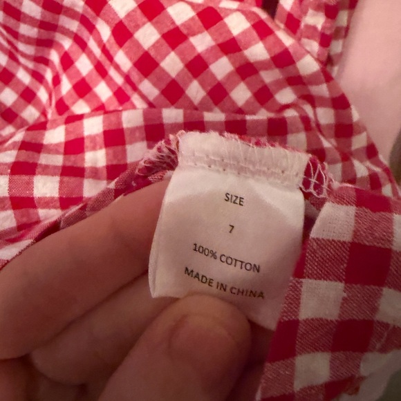 Stitchy Fish Red Gingham Heart Shirt with Matching Pink Leggings - Picture 5 of 5